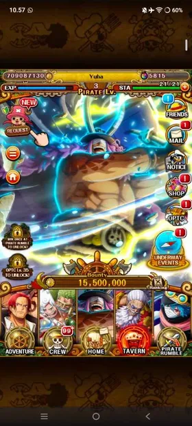 Global Android | 5800++ Gems With FULL New Super Sugo 156++ Sugo Limited char Exclusive Limited Stock Starter OPTC Account
