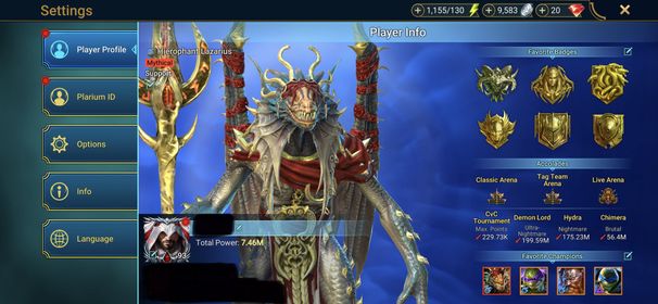 [4 Mythical Champions][7.46M] Lazarius,Krixia,Androc,Embrys + 264 LEGENDARY (Marius(5*),Titus x2+Wixwell,Leonardo+Donnie(6*)+Raph+Mich,Cecellia,Bayek,Marichka,Lamasu,Harima,Victor,Hilvi(5*),Gnut,Tholin...) + 1k UNM + 1k NM HYDRA + 25 SD/25 SHOGUN AUTO