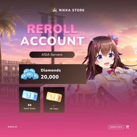 ☆ Japan | 20000 Diamonds | 50x Gacha Tickets | Reroll Account | DM for Catalog
