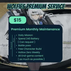 Zenless Zone Zero │ Ultimate Monthly Maintenance │ 30-Day Ultimate Account Management