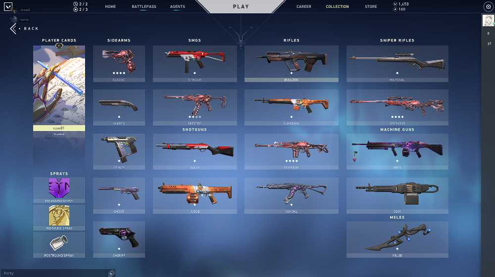 NA STACKED VALORANT ACCOUNT SPLINE OP SPLINE PHANTOM SPLINR DAGGER AND MORE