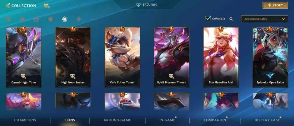 [NA] MASTER II | 53.1% | 157 Skins | COLLECTOR ACC | 142 Champions