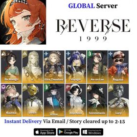 A20【Server： Global】299 draws +Account resources are shown in the figure. | Story Map 2-15 | Starter Account | Reroll