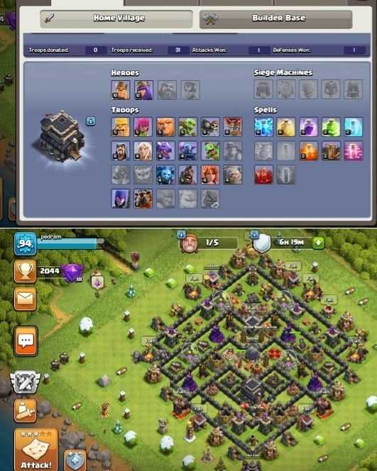 Clash of clans Th9 semi max