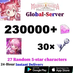 A15【Global Server】🌏230000+Magica Stones+Madoka Kaname+Magia Key×30+27 Random Five-Star Characters+Account story is complete/Android/iOS Interoperability
