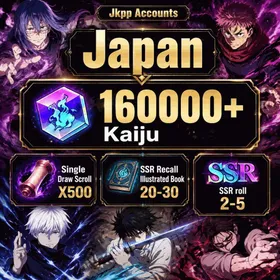 Japan | Single Draw Scroll X500, 160000+ Kaiju, SSR Recall Illustrated Book 20-30, A Life Entrusted to Me Yuji Itadori, Awakening Satoru Gojo, Fulfilling His Duty as the Older Brother Choso, Genuine Jujutsu Ryomen Sukuna, The inspiration of death Mahito, Within Infinity Satoru Gojo, Yuta Okkotsu, SSR roll 2-5