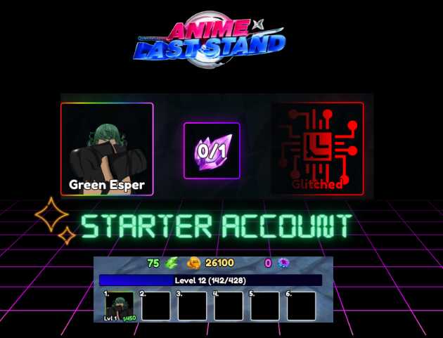 Anime Last Stand Account For Sale Anime Last Stand [ALS] Starter Account Tatsumaki Glitched