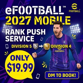 RANK PUSH eFootball mobile 2027 rank Division VS people rank 5 to rank 4