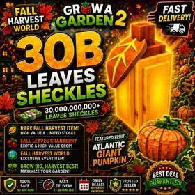 30B Leaves Sheckles RAW 1x High Value Fruit (Fall Harvest) 20B Daily Deals Atlantic Giant Pumpkin - Grow a Garden 2 - Fast Delivery