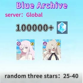 Global|Swimsuit Mika + Swimsuit Nagisa + 3-8 Random Limited Characters|diamonds：100000+|random three stars：25-40|Fast delivey