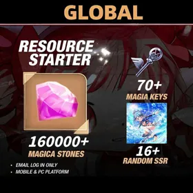 Global Server|160000+Magica Stones+★5 Sayaka Miki -Melodia Appassionata+Magia Key×70+5★kloku Guaranteed Magla Key x2+16-21 Random Five-Star Characters+Account story is complete/Android/iOS Interoperability|Magia Exendra