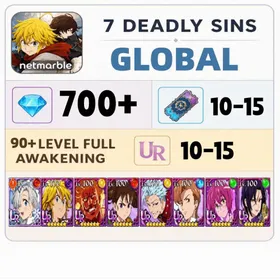 [GLOBAL]700+ Diamonds|random UR 10-15| 10-20 SSR Ticket | 5-20 Other Ticket+Characters in the picture [Android/iOS]Fast delivery 7 Deadly Sins