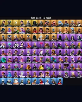 113 Skins The Reaper ⭐️ Elite Agent ⭐️ Take The L ⭐️ Lara Croft ⭐️ Joltara ⭐️ Blaze ⭐️ Kor ⭐️ Helsie ⭐️ Torin ⭐️ Erisa ⭐️ Veronika ⭐️ Rebirth Raven ⭐️ The Ageless ⭐️ The Foundation ⭐️ Doctor Slone ⭐️ Mandalorian ⭐️ Carbide ⭐️ Sun Strider ⭐ m246108684