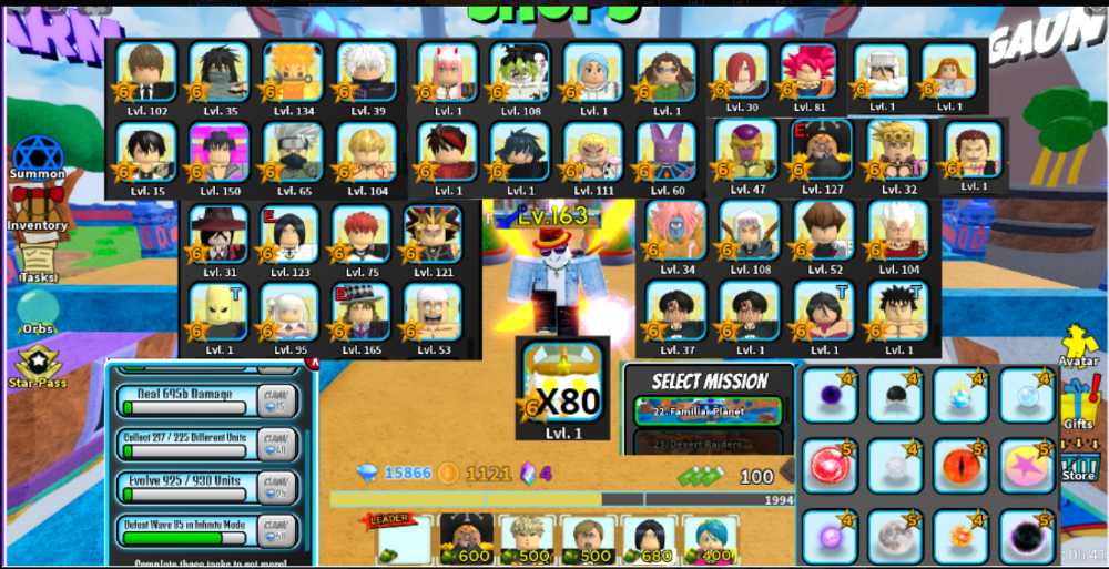 ⭐ASTD⭐ All Star Tower Defense ACCOUNT Lvl 163 , x80 exp6 , So many 6