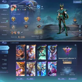 M58✨HERO 133✨SKINS 220✨EMBLEM MAX✨ RECALL EPIC✨KOF KARINA✨SEIYA 2✨LIGHBORN 3✨EPIC 10✨DRAGON 3✨STAR 8✨SPECIAL 29✨ZODIAC LANCELOT