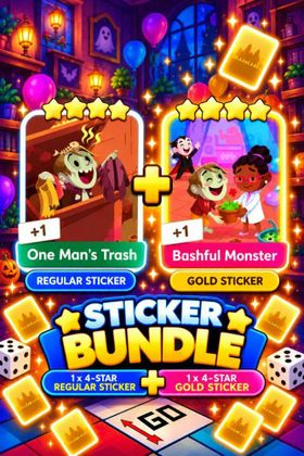 Monopoly GO Golden Blitz | 4Star Regular + 4Star Gold Sticker Bundle