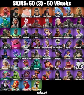 [PC/PSN/XBOX] 60 skins | War Machine | T-60 power | Doom Slayer | Ahsoka Tano | Khaby Lame | Valeria | Renzo the Destroyer | Nezumi | Peter Griffin | The Ageless | Kado Thorne | Poseidon #316