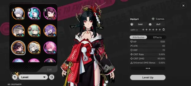 Eu | Starter Level 3 | Hotori + Iroi (+outfit), jiuyuan + fadia + Hathor Selector on