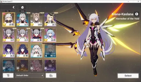 SEA|Lv 55|Kiana Herrscher of the Void 1/4,Selee Volerei SP 1/4,Pardofelis RC,Griseo SI,etc|1 AOp+1 ELF|Take Mail|Check SS|HI946