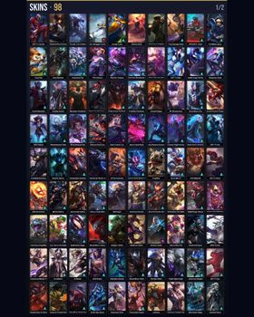 🌍 BR ⭐ Unranked 🎨 98 Skins 🏆 171 Champions 💙 65K BE 📈 Level 522 🔥 Riot Kayle 🏅 7 Victorious 🏅 Riot Girl Tristana 💎 1 Mythic 💎 4 Legendary 🔹 Hextech Swain 🔹 Ice Toboggan Corki 🔹 Eternum Nocturne 🔹 Dark Cosmic Lux 🔹 SKT T1 Lee Sin 🔹 Pug'Maw m9250840447