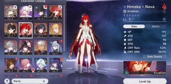 ASIA | TL 4 Female | Starter |Himeko_Nova Sign + Mortenax Blade + Sparkle + Archer + Gilgamesh + Danheng PT |Companion Spirit x2