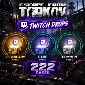 222 Cases | Legendary + Rare + Common | Escape from Tarkov Twitch Drops