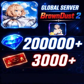 [GLOBAL]200000+ Diamonds+Beachside Angel Teresse | Single draw coupon:3000 |5-star Recruitment Tickets *3|Five-star coupons*3-5 + random 40-60 five-star clothing+ 80-160 UR weapons|[Fast delivery]BrownDust 2 Account BDust 2