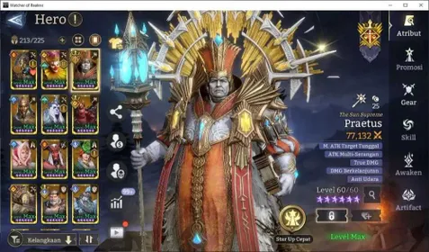 GLOBAL 60x|Lv58|2,1M Power|5 Lord[Prateus,Torodor,KingHarz,etc]+27 Legend[Khamet,Nyx,Morigan,Elowyn,Stram,Etc]Take Mail(WOR1281)