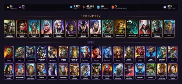 [STARTER]Martyr+Geomancer+Rathalos+Adelyn+Scyl+Loki+Visix+Skeletor+Alice+Leminisi+Michelangelo+Xenomorph+Ezio+Skeletor+32Epics