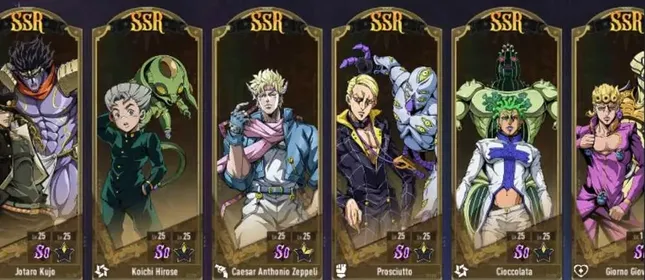 (Auto Delivery) EU | 7SSR Jotaro +Signature +Caesar +x2 Pros +Bruno +Gionor +Mohammed