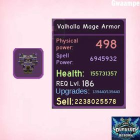 Epic Valhalla Mage Armor | Dungeon Quest Reborn | Northern Lands Tier 3 Mage Armor