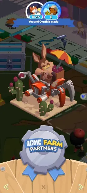 ACME FARM PARTNER MONOPOLY GO - FULL CARRY 80K POINT
