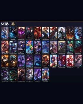 🌍 VN ⭐ Unranked 🎨 36 Skins 🏆 174 Champions 💙 49K BE 📈 Level 234 🏅 2 Victorious 🏅 Three Honors Shen 🏅 Urfwick 💎 1 Ultimate 💎 8 Legendary 🔹 Gun Goddess Miss Fortune 🔹 Porcelain Protector Ezreal 🔹 Aether Wing Kayle 🔹 PsyOps Sona 🔹 T1 Jinx m9181836328