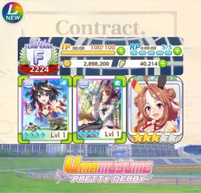GLOBAL Lv1| Kitasan Black MLB + Fine Motion MLB + 1Uma Copano Rickey +40100Carats +1~3Uma SSR +5SSR Card