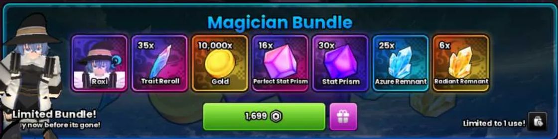 Anime Origins Update 2.0 Magician Bundle Cost 1.7K RBX (INSTANT DELIVERY) ( Trait )