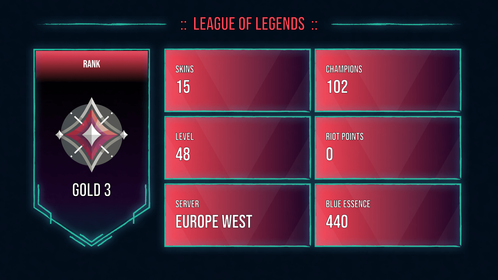 🥑 EUW 🥑 15 SKINS 🥑 GOLD 3 🥑 102 CHAMPIONS 🥑 48 LEVEL 🥑 INSTANT DELIVERY 🥑 FULL ACCESS 🥑 FDi69 🥑