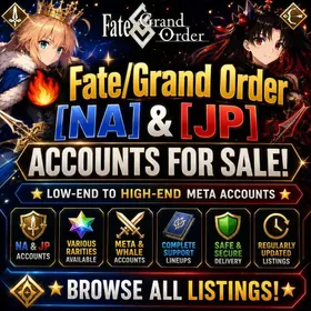 🔥 Fate/Grand Order [NA] & [JP] Accounts for Sale! ⚔️ | 🌟 Low-End to High-End Meta Accounts | 📚 Browse All Listings!