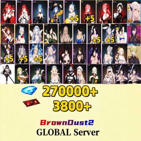 [GLOBAL]270000 Diamonds+Noble Flame Ikaruga+ Beachside Angel Teresse（+5）+Esteemed Adventurer Eris +Respected Master Roxy+Your Very Own Cat Eris +Emerging Desire Roxy+Orcbolg Goblin Slayer+Supreme God Archbishop Sword Maiden+Earth Mother Believer Priestess +Daughter of Starwind High Elf Archer+Pure White Blessing Refithea+Water Park Queen Wilhelmina+Hedonist Liberta+Dream Bride Eclipse（+5）+Daydream Bunny-Murphyia（+5）+Summer Vacation Dalvi（+5）+Stray Cats Rou+Frozen Queen Wilhelmina（+5）+Dark Saintess Liberta（+5）+B-Rank Idol Helena+Homunculus Lathel +Medical Club Teresse+Adventurer of the Unknown Diana+New Hire Nebris+Bittersweet Bunny Darian+Celebrity Bunny Loen +Masquerade Bunny Celia+Nightmare Bunny Eclipse +Dancing Snowflake Yumi+Fist of Conviction Yozakura+Gentle Destroyer Yomi+Kind Ruthlessness Hikage+Ocean Vanguard Luvencia+Pool Party Justia+Pool Party Scheherazade+Lord of the Cosmos Ren Yamashiro+Savage Warrior Aquila+Ame-no-Mitori Tenka Izumo| Single draw coupon:3800+ |5★ Recruitment Ticket*8 +|5★ Draw Ticket*10|random 100-200 five-star clothing+ 120-160 UR weapons|5,200 pulls|[Fast delivery] BrownDust 2 Account BDust 2