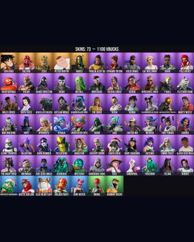 73 Skins Hades ⭐️ Korra ⭐️ Cerberus ⭐️ Cat Holloway ⭐️ Ruby Shadows ⭐️ Surf Witch ⭐️ Slayer Juice WRLD ⭐️ Son Goku ⭐️ Godzilla Evolved ⭐️ Clone Trooper ⭐️ Dark Bomber ⭐️ Sub-Zero (MK3) ⭐️ Manic ⭐️ Valeria ⭐️ Zeus ⭐️ Peter Griffin ⭐️ m9519365347