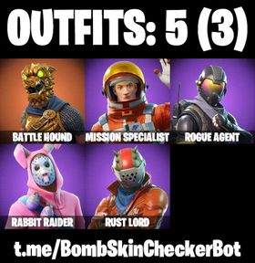 5 Skins | Take The L , Rogue Agent , Snowflake | 1050 VBucks
