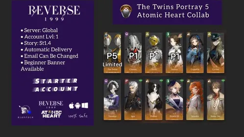 Global | Lvl 1 | 6 ☆: P5 The Twins+ P1 Ulrich+P1 Jessica+P1 Charon+Igor+4x6☆  | ST1-4 | Novice Banner available | #r023