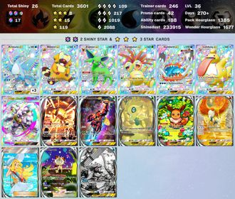 🌟 4851 ENG cards ✨ Pack Hourglass 2423 ✨ Total Shiny 34 | ⚡ 378+ Days