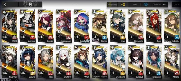 ARKNIGHTS GLOBAL STARTER 6*6 , LIMITED WANG , NASTI,SILVERASH,MUDROCK,CLOSURE,EXUSIAI