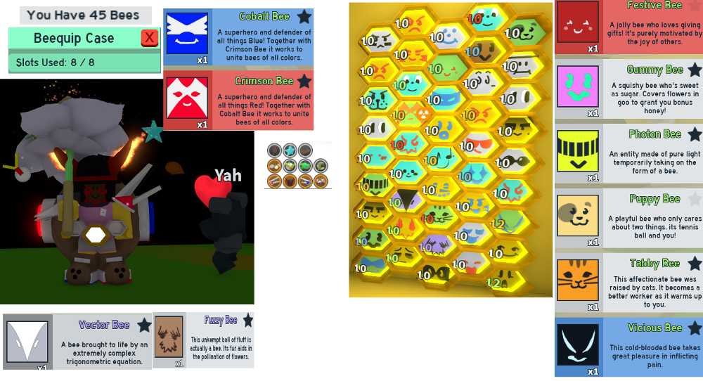 [SALE] Bee Swarm Simulator | 45 Bees | 8 Event Bees | 2 Mythic Bees