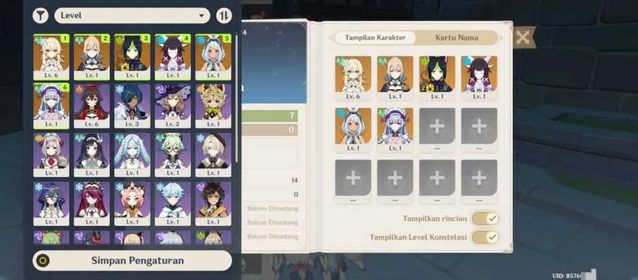 Starter |ASIA | AR7|Columbina+Mualani+Jean+TighnariC2+Mizuki | Unset All| Female|UID 85