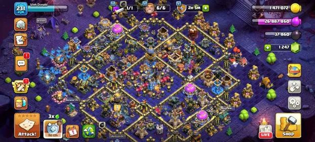 Th 18 Max ⧭ Epic Equipment Max ⧭ Heros- 94-100-90-80-55-11 ⧭ XP Level -231 ❖ 25 Heros Skins ⧗  Summer/Dark Days & Cosmic Scenery ⧉ Full access ⧩  BEST-DEAL