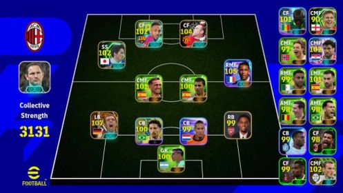 STRENGTH 3131- ROONEY 104 - SHINJI ONO 102 - OLISE 105 - FABIAN RUIZ 101 - PHILIPP LAHM 107 - EFB349