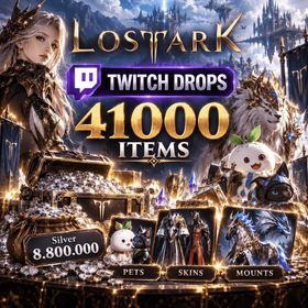 41000 Items | Silver 8.8 ML + Pets + Skins + Mounts + Stone Pouch | Lost Ark Twitch Drops