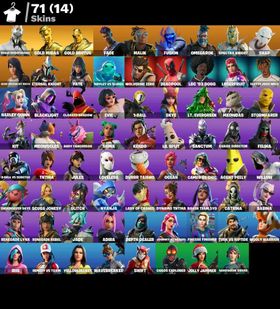ROGUE SPIDER KNIGHT📌FATE LOSERFRUIT✅HARLEY QUINN📌SWIFT✅DEPTH DEALER📌CATRINA✅CLOAKED SHADOW BLACKLIGHT📌LOVELESS📌WILLOW💜71 SKINS💜PSN XBOX NINTENDO PC💜STW💜EMAIL💜270-vBUCKS