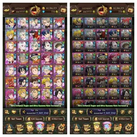 GLOBAL 770💎 | 7.2M CC | New Gawain 4/6 | New Ban + Meliodas Cross : IF | Collab Gachiakuta | Collab Re:Zero | All Collab Fire Force | 7 LR + 15 BASIC UR